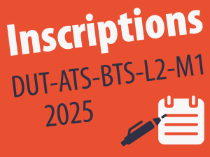 Inscriptions DUT, ATS, BTS, L2, M1 2025